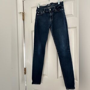7 For All Mankind Indigo Denim with Contrast Stitching